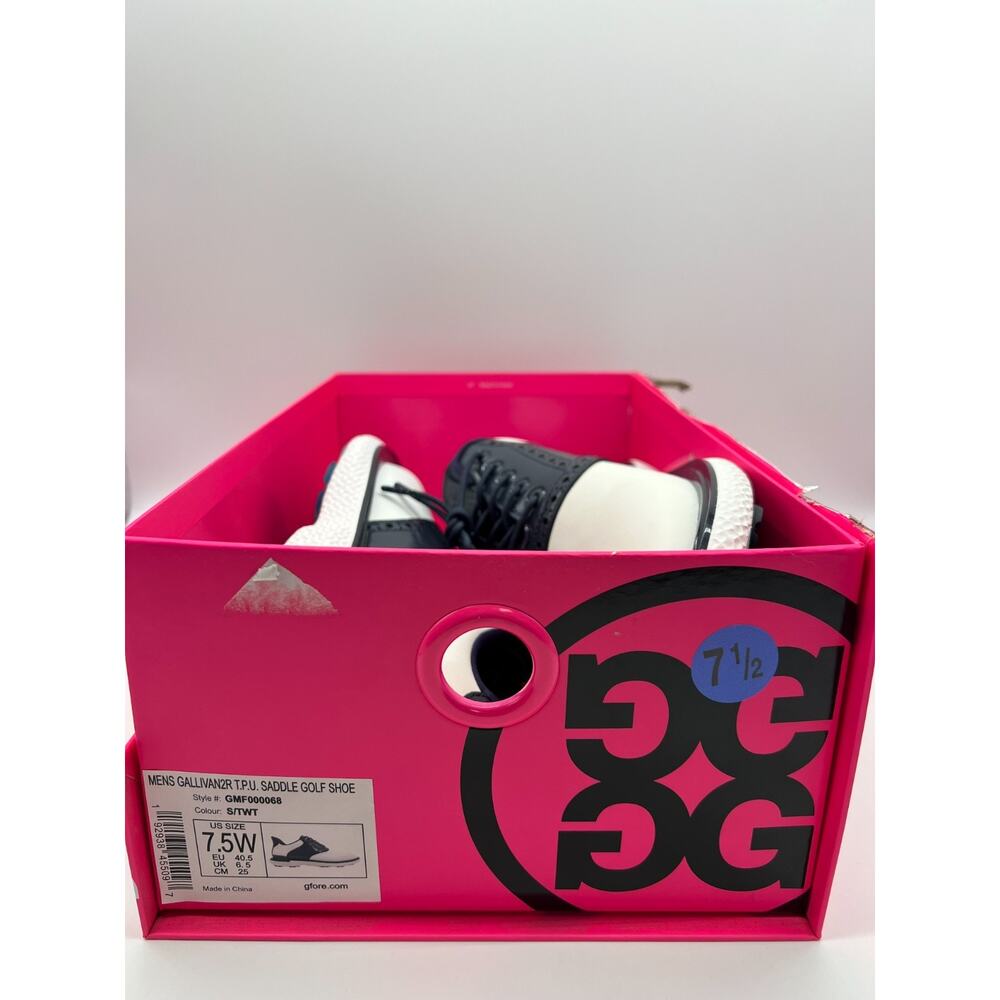 G/FORE Galivant2r T.P.U. Saddle Men 7. 5W Golf Shoes Snow/Twilight GMF000068 - Picture 6 of 16